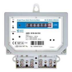 Jednofázový úř. ověřený elektroměr AMS B1B-SA1SC 0,25-60 A MID