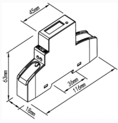 Elektroměr DDS353AF 0,25-50A, úředně ověřený
