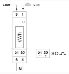 Elektroměr DDS353AF 0,25-50A, úředně ověřený