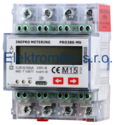 Elektroměr PRO380-Mb 0,25-100A M-Bus