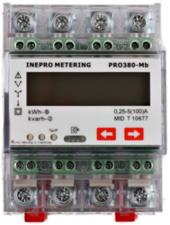 Elektroměr PRO380-Mb 0,25-100A M-Bus CZ CEJCH, přímé třífázové měření do 100 A, CZ úředně ověřený