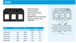 Měřící transformátor ESCT-RJ335 200A/100mA