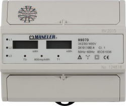 Elektroměr MANELER 9907D, přímé měření 10-100A, LCD