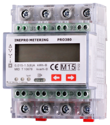 Elektroměr PRO380-CT Mod x/5A ModBus MID nepřímé třífázové měření x/5 A