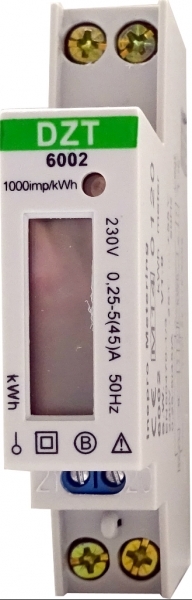 Elektroměr DZT6002 CZ CEJCH, přímé měření 0,25-45A, úředně ověřený