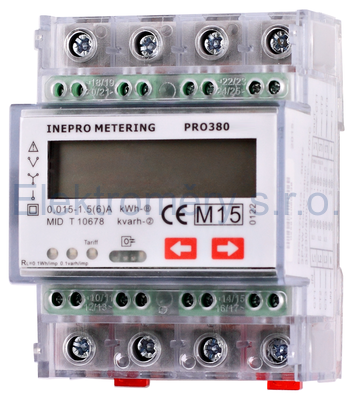 Elektroměr PRO380-S-CT Mod x/5A ModBus MID nepřímé třífázové měření x/5 A
