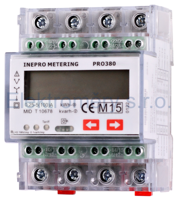 Elektroměr PRO380-Mod 0,25-100A ModBus MID