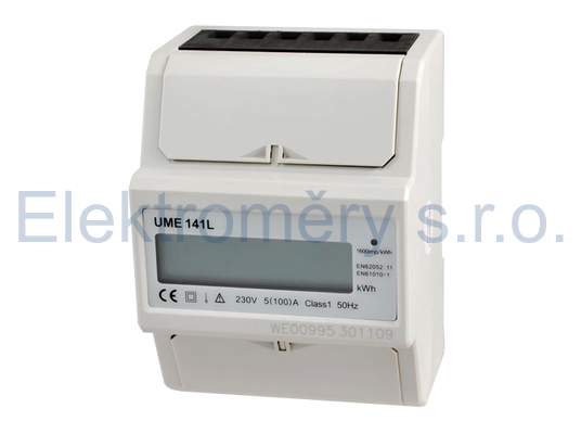 Elektroměr UME 141L, přímé měření 5-100 A, 230V